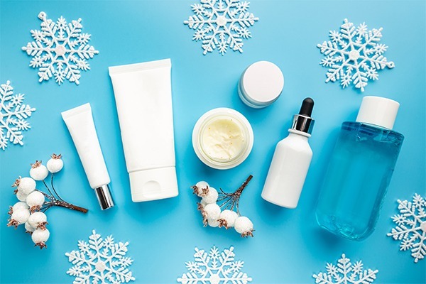 "Skincare and health products for your winter vacation, featuring moisturizers, sunscreens, and lip balms to protect your skin from harsh cold weather. Keep your skin hydrated and healthy while enjoying your winter getaway with these essential travel-friendly products."