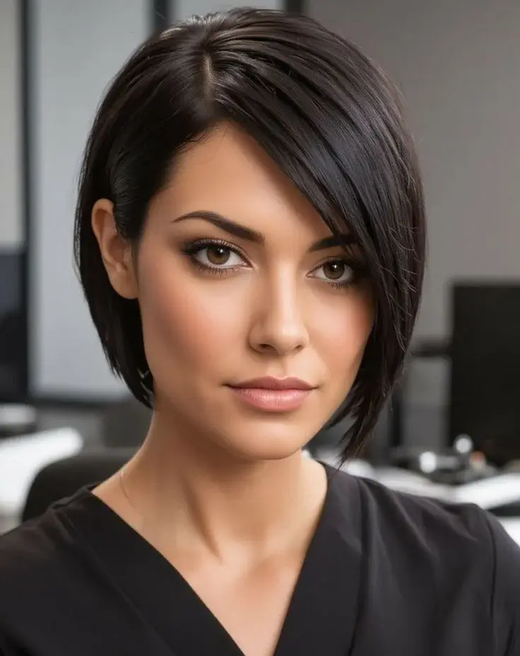 Close-up of a stylish woman with a chic pixie cut, showcasing one of the top trendy looks in haircut styles for women. The short, textured layers of the pixie cut highlight her facial features, offering a modern and bold statement. Perfect for those seeking low-maintenance yet fashionable haircuts.